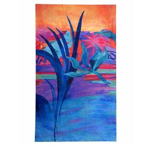 Gottex Tropical Floral Sarong Scarf Womens OS Multi Abstract Resortwear Summer